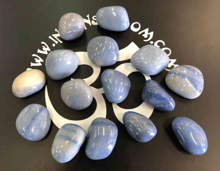Rodado Cuarzo Azul Grande 4 Cm Aprox